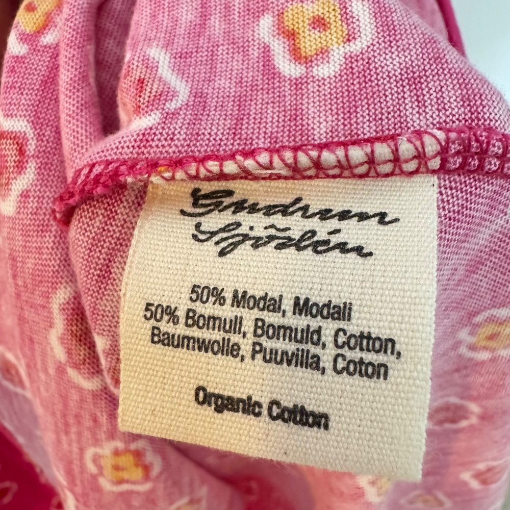 NWT Gudrun Sjödén “Himmel” Dress XS – Organic Cotton/Modal, Pink Floral - Picture 7 of 10